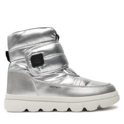 Śniegowce Geox. Szare śniegowce dziewczęce Geox, bez zapięcia. Za 399.99 zł.