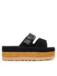 Ugg Klapki W Aubrey Slide 1167451 Czarny. Czarne klapki damskie UGG, bez wzorów, ze skóry, bez obcasa. Za 559.99 zł.