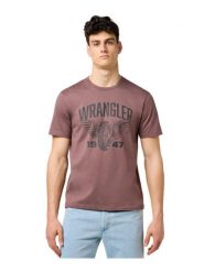 MESKA KOSZULKA WRANGLER AMERICANA TEE PEPPERCORN 112371476. T-shirty męskie Wrangler, m, bez wzorów, bez kołnierzyka. Za 79.99 zł.
