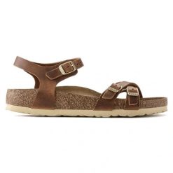 Sandały damskie brązowe Birkenstock Kumba FL. Brązowe obuwie sportowe damskie Birkenstock, bez wzorów. Za 499.99 zł.