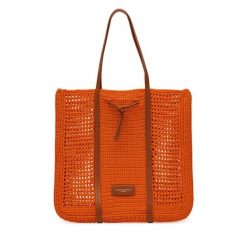 Torebka Gianni Chiarini. Pomarańczowe torebki do ręki damskie Gianni Chiarini, bez wzorów, bez dodatków. Za 349.99 zł.