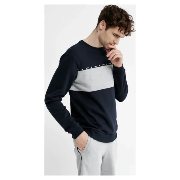 Lotto Bluza Fiuggi , granatowy, rozmiar XL. Niebieskie bluzy męskie Lotto, m, bez wzorów, z bawełny, bez kaptura. W wyprzedaży za 79.99 zł.