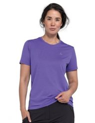 Koszulka damska Schöffel Circ Tauron. Fioletowe t-shirty damskie Schöffel, bez wzorów, z materiału, klasyczne, bez kołnierzyka. Za 179.99 zł.