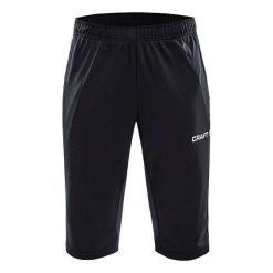 Spodnie damskie 3/4 Craft progress. Czarne spodnie sportowe damskie Craft, xl, bez wzorów, z materiału, na fitness i siłownię. Za 177.60 zł.
