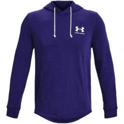 Bluza męska Under Armour UA Rival Terry LC HD. Niebieskie bluzy męskie Under Armour, m, bez wzorów, bez kaptura. Za 285.81 zł.