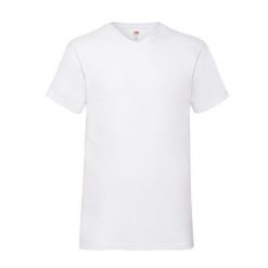 Męska Koszulka Valueweight Z Gładkim Dekoltem V. Białe koszulki sportowe męskie Fruit of the Loom, m, bez wzorów, bez kołnierzyka, bez ramiączek, trekkingowe. Za 39.99 zł.