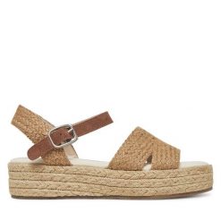 Espadryle EMU Australia. Brązowe sandały damskie Emu Australia, bez wzorów, bez obcasa, bez zapięcia. Za 359.99 zł.