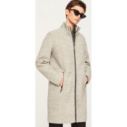 Płaszcz z wełną - Jasny szar. Szare płaszcze damskie Reserved, z wełny. Za 229.99 zł.