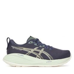 Buty do biegania Asics. Niebieskie obuwie sportowe damskie Asics, bez wzorów, do biegania. Za 469.99 zł.
