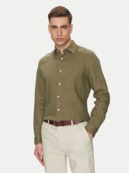 Marc O'Polo Koszula 523 7428 42318 Zielony Regular Fit. Zielone koszule męskie Marc O'Polo, l, bez wzorów, ze lnu, bez kołnierzyka, bez ramiączek. Za 249.99 zł.