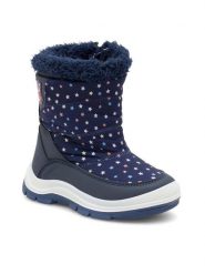 Peppa Pig Śniegowce AW23-228PP Granatowy. Niebieskie buty zimowe dziewczęce Peppa Pig, bez wzorów, z materiału, bez zapięcia. Za 127.99 zł.