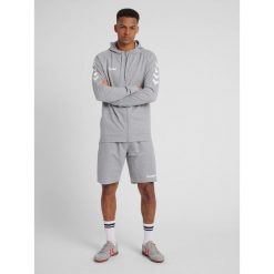 Bluza z kapturem sportowa męska Hummel Go Cotton Zip Hoodie. Szare bluzy męskie Hummel, m, bez wzorów, z kapturem. Za 190.00 zł.