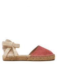 Manebi Espadryle Hamptons Flat Valenciana Espadrilles R 7.0 P0 Bordowy. Czerwone sandały damskie Manebi, bez wzorów, ze skóry, bez obcasa, bez zapięcia. Za 379.99 zł.
