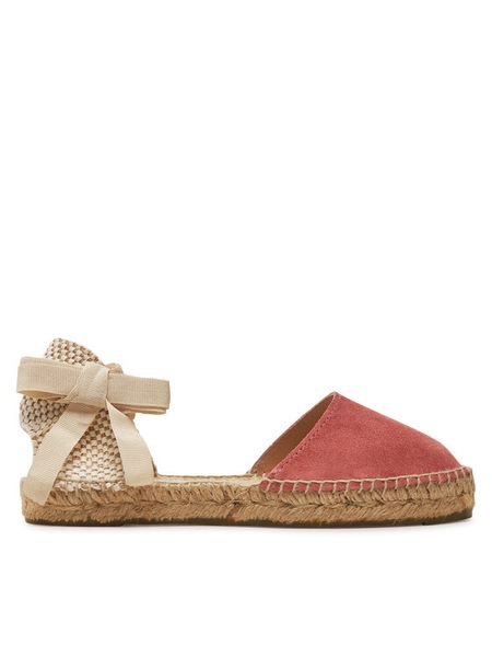Manebi Espadryle Hamptons Flat Valenciana Espadrilles R 7.0 P0 Bordowy. Czerwone sandały damskie Manebi, bez wzorów, ze skóry, bez obcasa, bez zapięcia. Za 379.99 zł.