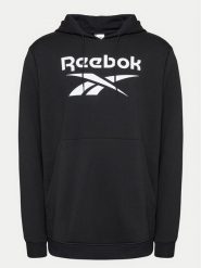 Reebok Bluza Identity Big Logo 100050290 Czarny Regular Fit. Czarne bluzy męskie Reebok, m, bez wzorów, z bawełny, bez kaptura. Za 269.99 zł.