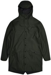 Rains kurtka przeciwdeszczowa unisex LONG JACKET 12020 03 GREEN XS. Zielone kurtki damskie Rains, xs, bez wzorów, bez kaptura. Za 650.53 zł.
