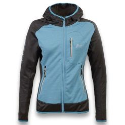 Bluza Ande Bregaglia Dama Damskie. Niebieskie bluzy damskie ANDE, s, bez wzorów, z elastanu, bez kaptura, trekkingowe. Za 348.99 zł.