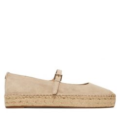 Espadryle LAUREN RALPH LAUREN. Brązowe espadryle damskie Lauren Ralph Lauren, bez wzorów, bez obcasa, bez zapięcia. Za 689.99 zł.