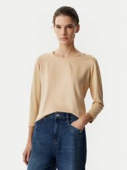 JOOP! Bluzka 263Je32Tamina 30103280 Beżowy Slim Fit. Brązowe koszule damskie JOOP!, bez wzorów, z wiskozy, bez kołnierzyka, bez ramiączek. Za 419.99 zł.