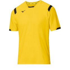 Koszulka Mizuno handball. Żółte koszulki sportowe męskie Mizuno, xl, bez wzorów, z materiału, bez kołnierzyka, bez ramiączek, na fitness i siłownię. Za 176.50 zł.