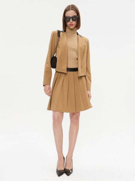 DKNY Spódnica mini P3GN7U37 Brązowy Regular Fit. Brązowe spódnice damskie DKNY, bez wzorów, z syntetyku, mini. Za 439.99 zł.