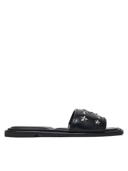 DKNY Klapki K1622909 Czarny. Czarne klapki damskie DKNY, bez wzorów, bez obcasa. Za 499.99 zł.