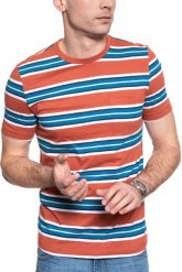 MUSTANG Alex C y/d stripes 1009526 11678. T-shirty męskie Mustang, m, bez wzorów, bez kołnierzyka. W wyprzedaży za 39.99 zł.
