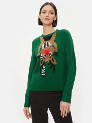 ONLY Sweter 15302956 Zielony Regular Fit. Zielone swetry damskie Only, l, bez wzorów, z syntetyku, bez kołnierzyka, bez ramiączek, bez kaptura. Za 129.99 zł.