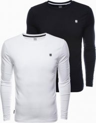 Ombre Zestaw longsleeve męski z długim rękawem - mix 2-pak V4 Z40 M. Bluzki z długim rękawem męskie Ombre, m, bez wzorów, bez kołnierzyka. Za 159.99 zł.