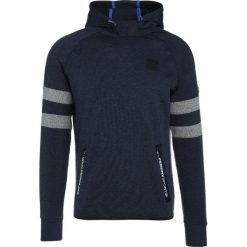 Superdry GYM TECH STRIPE OVERHEAD Bluza z kapturem midnight navy marl/grey grit. Bluzy sportowe męskie Superdry., z bawełny. Za 429.00 zł.