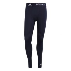 Legginsy adidas Techfit. Niebieskie legginsy sportowe męskie Adidas, l, bez wzorów, z materiału, na fitness i siłownię, techfit (adidas). Za 176.10 zł.