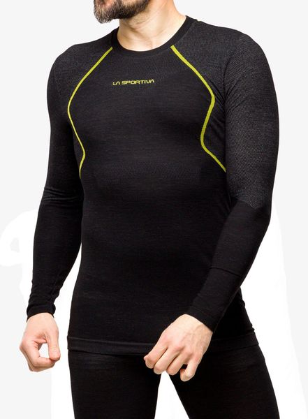Bluza termoaktywna męska La Sportiva Wool40 Aero Longsleeve. Czarne bluzy męskie La Sportiva, m, bez wzorów, ze skóry, bez kaptura. Za 329.99 zł.
