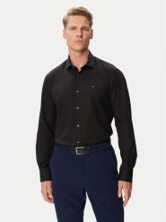 Tommy Hilfiger Koszula MW0MW45307 Czarny Regular Fit. Czarne koszule męskie Tommy Hilfiger, m, bez wzorów, z bawełny, biznesowe, bez kołnierzyka, bez ramiączek. Za 369.99 zł.