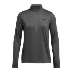 Bluza damska Under Armour Tech 1/2 Zip Solid. Szare bluzy sportowe damskie Under Armour, bez wzorów, na fitness i siłownię. Za 129.99 zł.