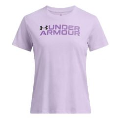 Damskie Under Armour. Fioletowe koszulki sportowe damskie Under Armour, bez wzorów, bez kołnierzyka, bez ramiączek. Za 81.99 zł.