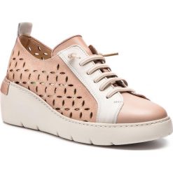 Sneakersy HISPANITAS - Bora-Bora HV98549 Panna. Brązowe półbuty damskie Hispanitas, z aplikacjami, z materiału, bez obcasa, na koturnie, bez zapięcia. W wyprzedaży za 329.00 zł.