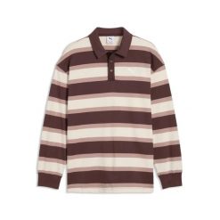 Koszulka polo z długim rękawem Puma Essentials. Brązowe koszulki polo męskie Puma, m, bez wzorów, z materiału, bez kołnierzyka, bez ramiączek, na fitness i siłownię. Za 260.20 zł.