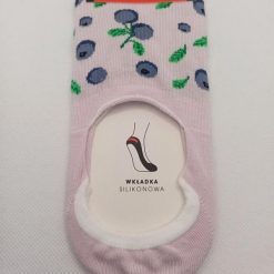 Microstopki bawełniane jagody 1217 fiolet. Fioletowe skarpety damskie Milena, bez wzorów, z bawełny. Za 15.90 zł.