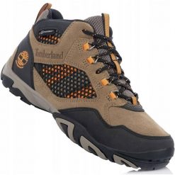 Męskie buty trapery trekingowe membrana TIMBERLAND CRESTRIDGE WATERPROOF MID. Brązowe śniegowce i trapery męskie Timberland, na zimę, sportowe, bez zapięcia. Za 429.00 zł.