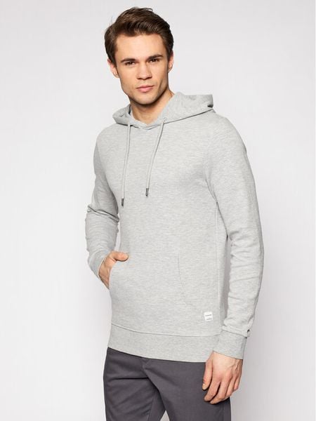 Jack & Jones Bluza Basic 12182537 Szary Regular Fit. Szare bluzy męskie Jack & Jones, m, bez wzorów, z bawełny, bez kaptura. Za 99.99 zł.