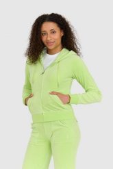 JUICY COUTURE Klasyczna welurowa bluza dresowa robertson. Brązowe bluzy damskie Juicy Couture, s, bez wzorów, z dresówki, bez kaptura. W wyprzedaży za 299.99 zł.