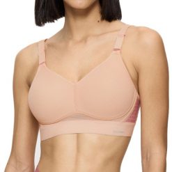 Biustonosz sportowy Hybrid Lite. Brązowe obuwie sportowe damskie TRIACTION, bez wzorów, z elastanu, na fitness i siłownię. Za 281.00 zł.