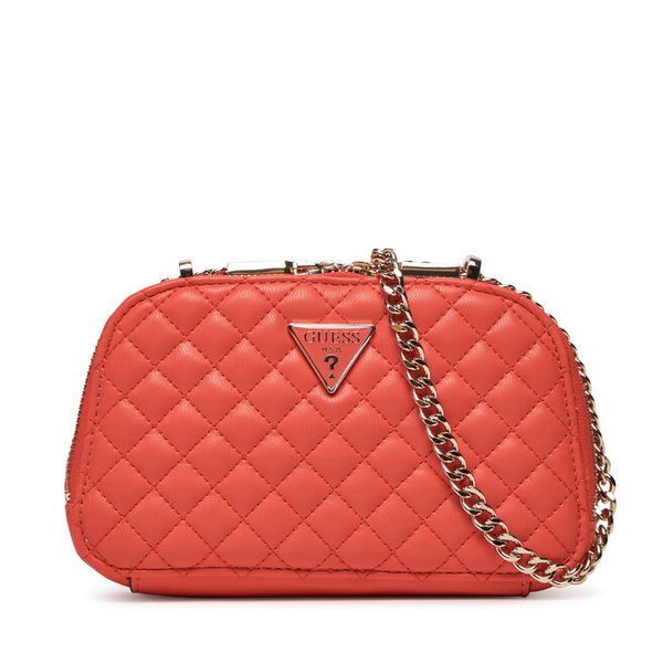 Torebka Guess. Pomarańczowe torebki do ręki damskie Guess, z aplikacjami, wizytowe, bez dodatków. Za 299.99 zł.
