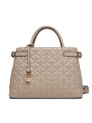 Guess Torebka Paisleigh HWQG98 83060 Beżowy. Brązowe torebki do ręki damskie Guess, z aplikacjami, ze skóry, bez dodatków. Za 679.99 zł.