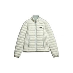 Damska kurtka puchowa Superdry. Białe kurtki damskie Superdry., bez wzorów, z puchu, bez kaptura. W wyprzedaży za 446.00 zł.