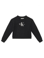 Calvin Klein Jeans Sweter Monologo IG0IG02830 D Czarny Regular Fit. Czarne swetry dla dziewczynek Calvin Klein Jeans, bez wzorów, z bawełny, bez kołnierzyka, bez ramiączek, bez kaptura. Za 309.99 zł.