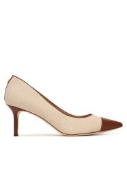 LAUREN RALPH LAUREN Szpilki 802P10395003 Beżowy. Brązowe szpilki damskie Lauren Ralph Lauren, bez wzorów, z materiału, bez obcasa, bez zapięcia. Za 729.99 zł.