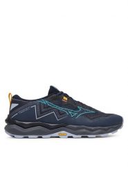Mizuno Buty do biegania Wave Daichi 9 Gtx J1GJ2556 Niebieski. Niebieskie buty sportowe męskie Mizuno, ze skóry, bez zapięcia, do biegania. Za 489.99 zł.