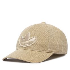 Czapka z daszkiem adidas. Brązowe czapki i kapelusze damskie Adidas, bez wzorów, z denimu. Za 119.99 zł.