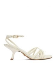 GINO ROSSI Sandały EO-LS655783-1 Écru. Sandały damskie Gino Rossi, bez wzorów, ze skóry, bez obcasa, na szpilce, bez zapięcia. Za 349.99 zł.